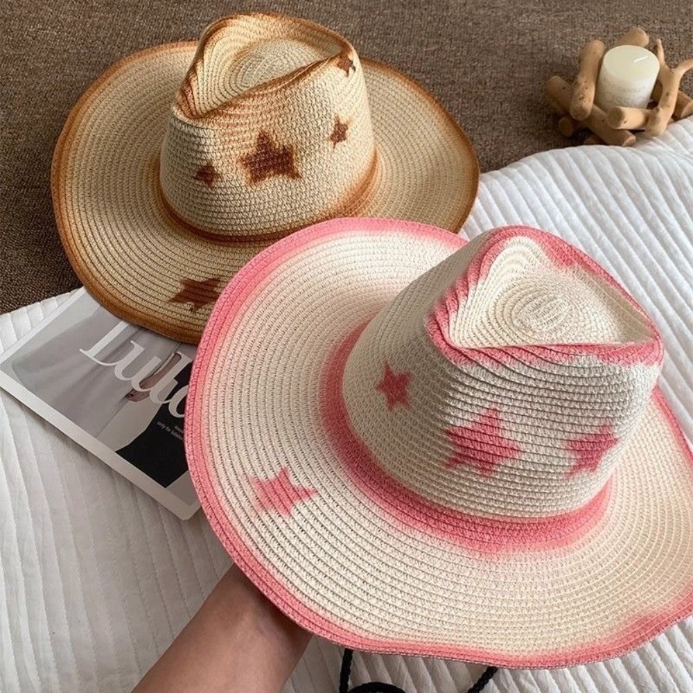 Cowboy Hat Straw - Modny, oddychający kapelusz kowbojski Westren z