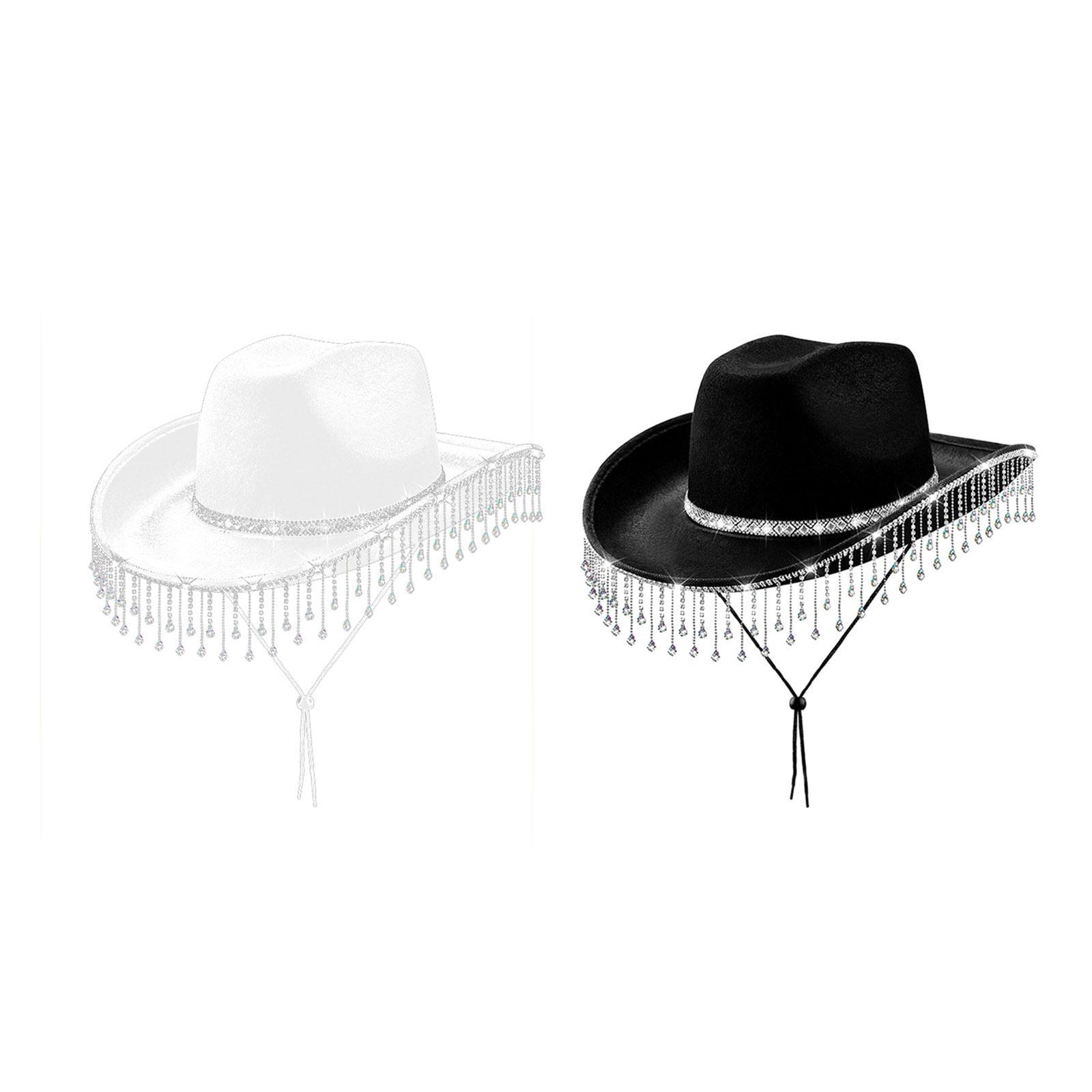 Cowboy Hat Straw - Damski kowbojski kapelusz z frędzlami z