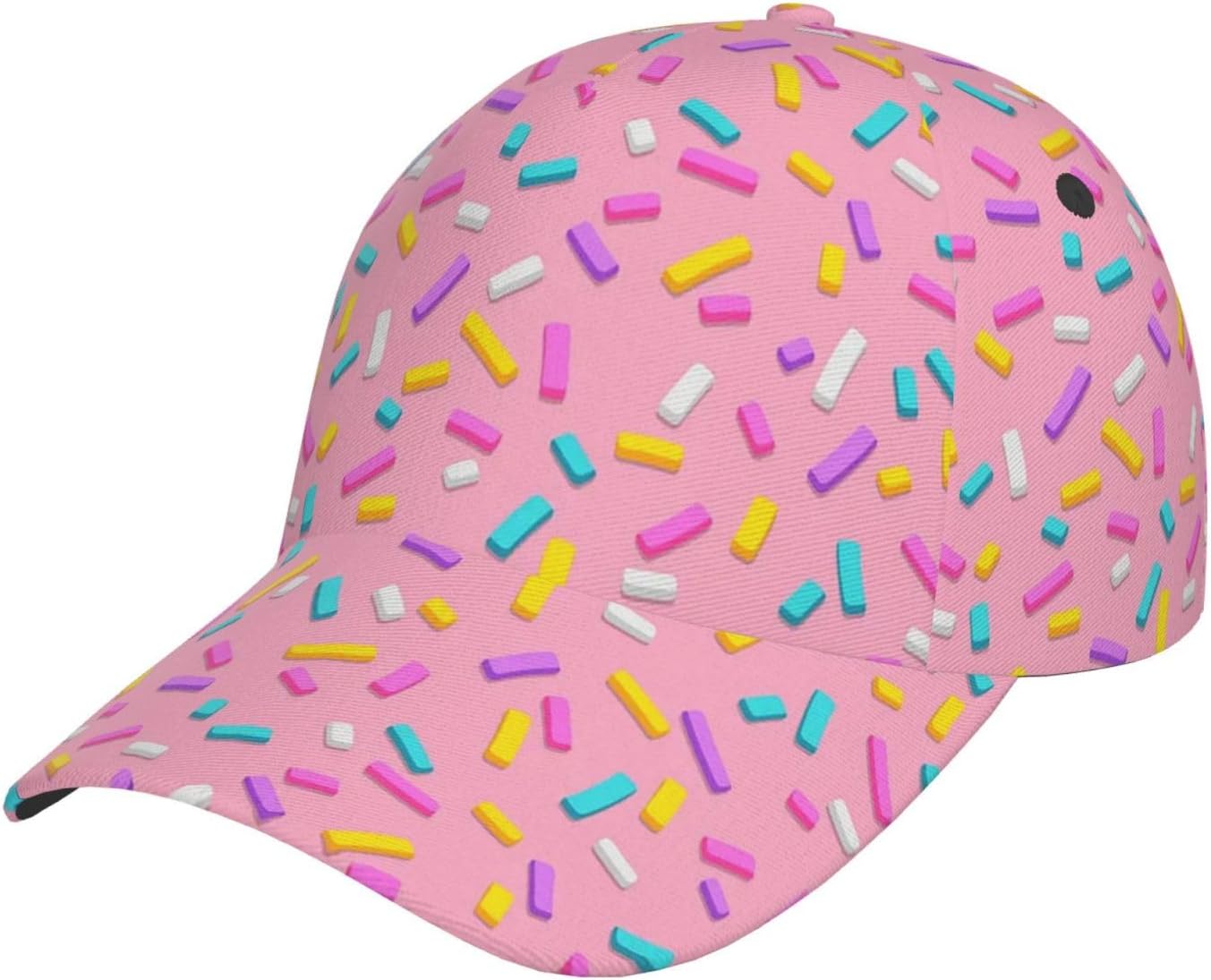 Golf Cap Dad - Różowe Ozdobne Posypki Męska Czapka Bejsbolówka