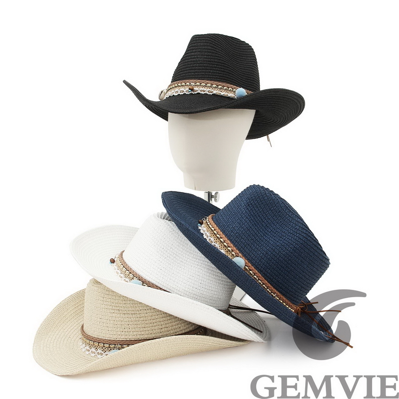 GEMVIE 4 Kolorowy Retro Kapelu – Cowboy Hat Straw recenzja i cena