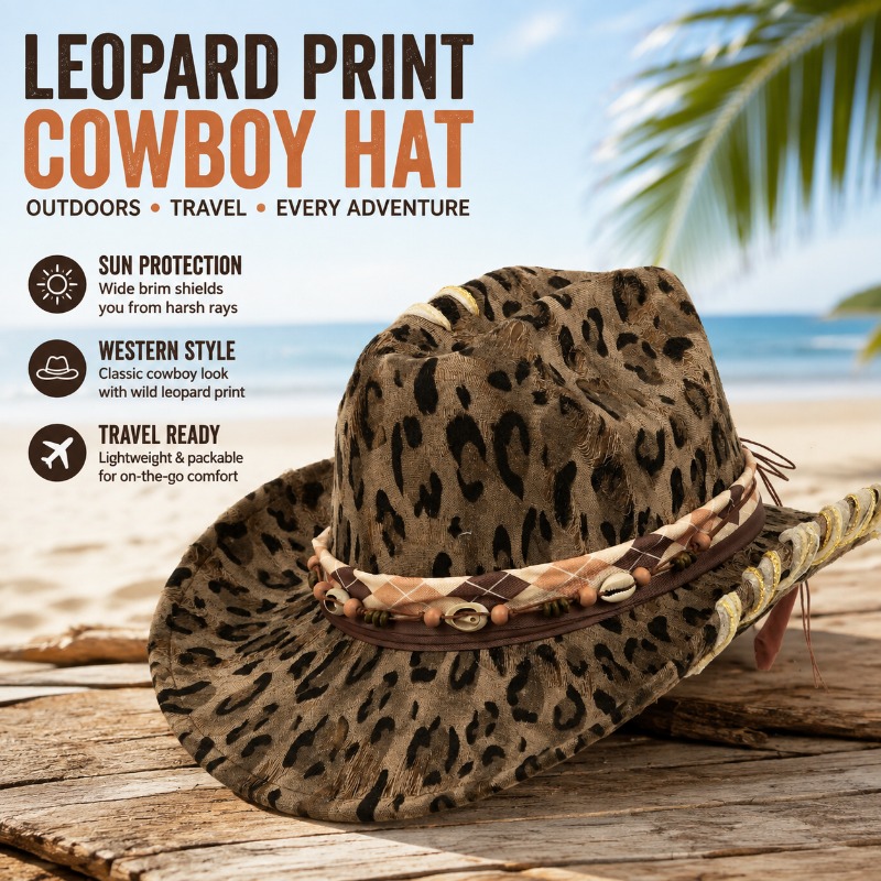 Kapelusz kowbojski w panterkę, – Cowboy Hat Straw recenzja i cena